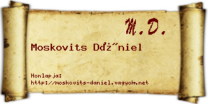Moskovits Dániel névjegykártya