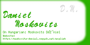 daniel moskovits business card